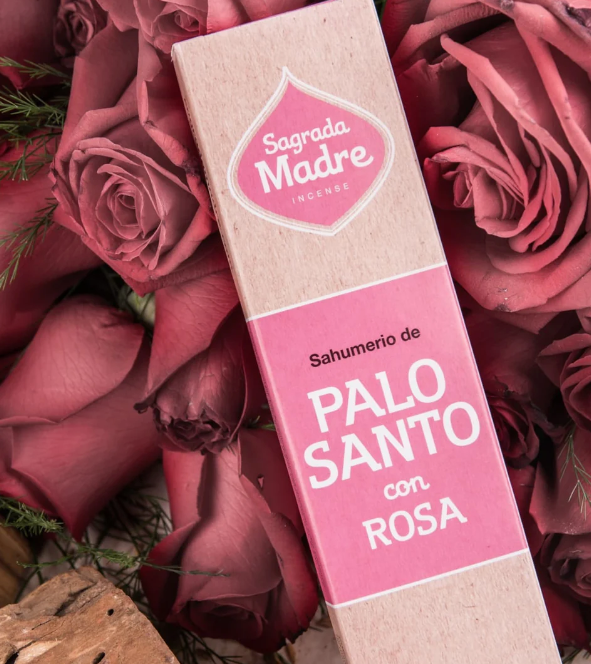 Sahumerio Palo Santo con Rosas