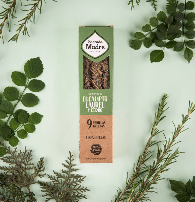 Sahumerio Herbal Eucalipto Laurel & Cedro - Sagrada Madre