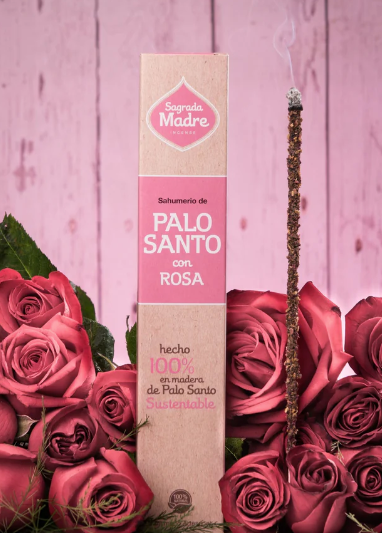 Sahumerio Palo Santo con Rosas